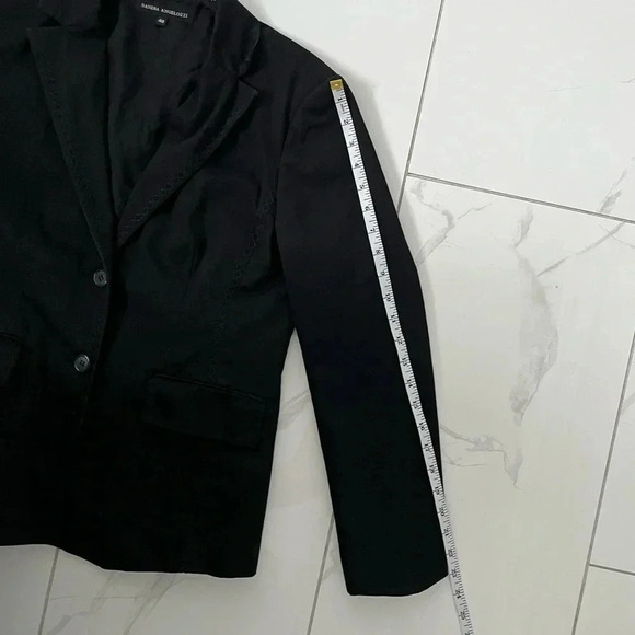Sandra  Angelozzi/ Black cotton blazer/ Size EU 40 - Picture 11 of 12